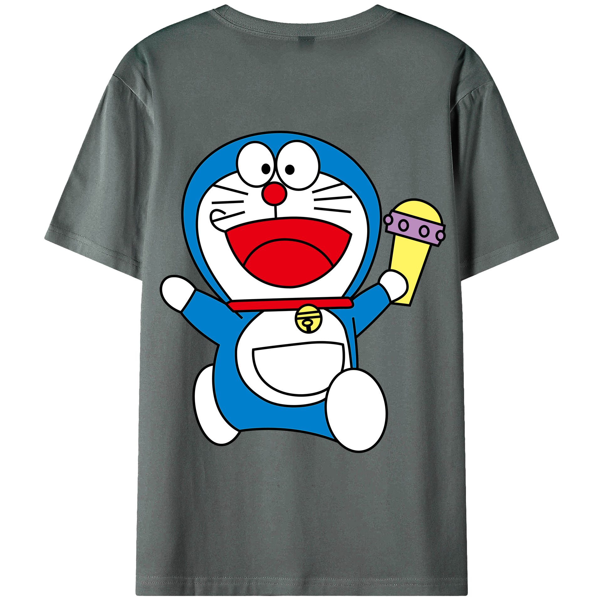 （画像用） ドラえもん Doraemon 綿100％ メンズ半袖Tシャツ（バックプリント） 通気性